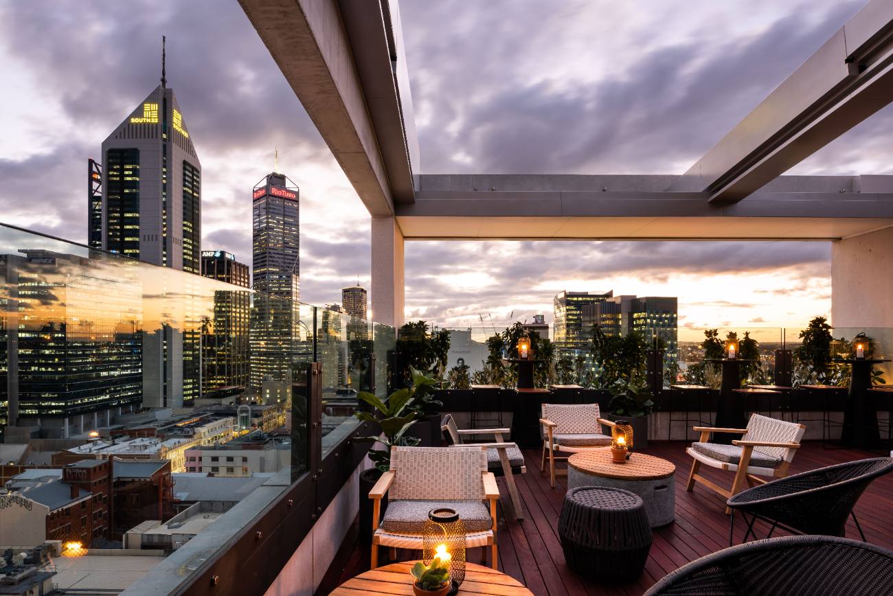 Rooftop Sky Bar — flooring project by BUILD FLOOR
